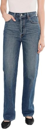 Levi's Ribcage Jeans Womens Blue Denim High-Rise Straight Leg KFC945