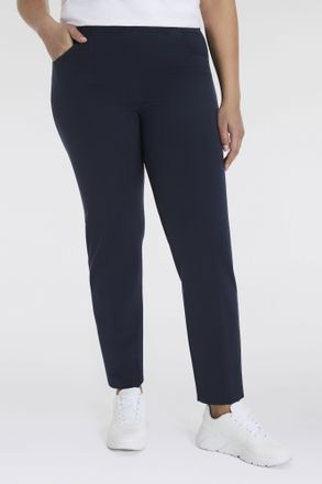 KjBrand Schlupfhose KJBRAND Schlupfhose Susie in Bi-Stretch, Kammgarnoptik, Damen, Gr. 42, N-Gr, blau (marine), Web, Obermaterial: 63% Polyester, 35% Viskose,