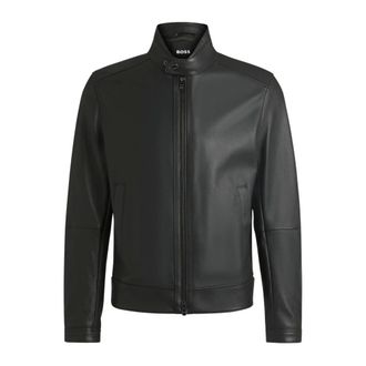 HUGO BOSS Jassen, Heren, Zwart, L, Leer, H-Mansell 3 Jas