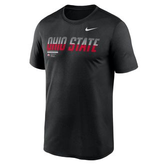 Nike Ohio State Sideline Legend Nike Mens Dri-FIT College T-Shirt in Black | 02TI00AOH-7SB