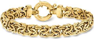 Ross-Simons 18kt Gold Over Sterling Medium Byzantine Bracelet