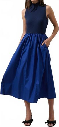 Sugarlips Grady Sleeveless Midi Dress In Navy