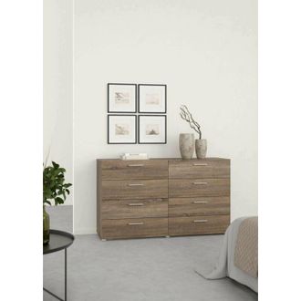 Dmora Dmora - Aparador Solene, Buf&eacute; De Sal&oacute;n, Aparador De Sal&oacute;n, Despensa De Cocina, 140x40 H82 Cm, Roble