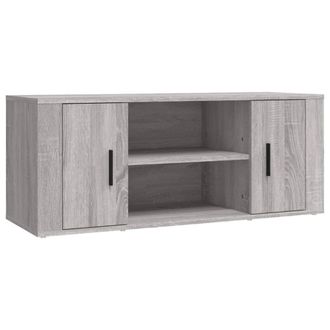 Berkfield Home TV Cabinet Grey Sonoma 100x35x40 cm Engineered Wood | Size: 100 x 35 x 40 cm