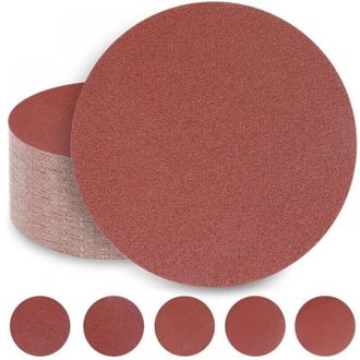 OEM Discos De Lijado De 180 Mm, 10 Unidades De 60/80/120/240/320 Granos. Discos Abrasivos De 180 Mm Para Lijadora De Paneles De Yeso, Marca Giraffe Sander