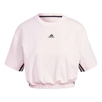 adidas (WMNS) adidas Dance 3-Stripes Crop T-Shirt Asia Sizing Pink Black IM4975