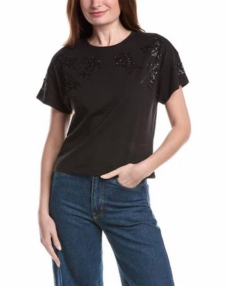 Nic+Zoe Cozy Jersey Double Layer Top In Black Onyx