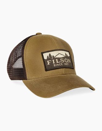 Filson Mens Filson Waxed Logger Mesh Cap - Brown