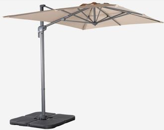 Sweeek Parasol Rectangular 2x3m + 4 Losas De 50cm