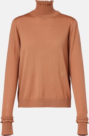 Chlo&eacute; Chlo&eacute; Ruffled wool turtleneck sweater