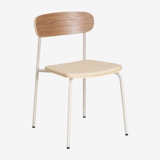 Sklum Pack De 2 Sillas De Comedor Apilables En Hierro Y Madera Wilpier Sklum