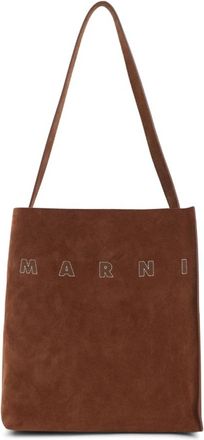 Marni Small Museo Hobo Bag - Dames - Schoudertassen - Bruin - ONE Size - Leer - Tassen