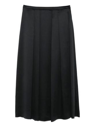 Emporio Armani pleated midi skirt - women - Fabric - 44 - Black