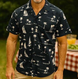 Hedge Funa Button-Down In Navy
