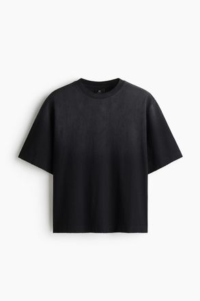 H&M T-Shirt in Oversized Fit - Schwarz