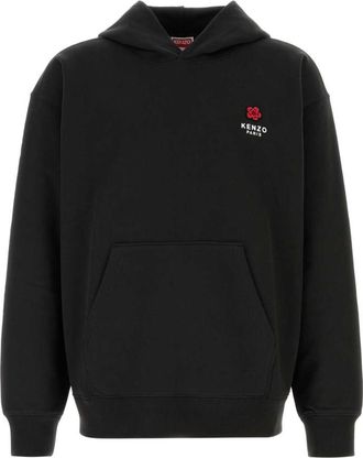 Kenzo Black Long Sleeves Logo Hoodie