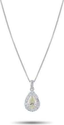 Luxury Bazaar Platinum 1.45ct Diamond Pendant Necklace 5436
