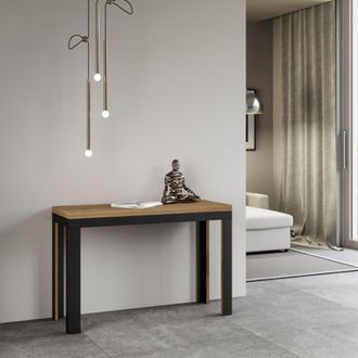 Itamoby Tavolo Apribile 120x45/90 Cm Linea Double Quercia Natura Telaio Antracite