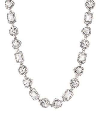 Adornia Adornia Crystal Halo Heart Chain Necklace