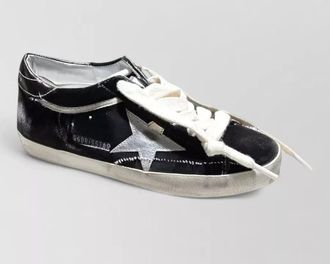 Golden Goose super star velvet low top laminated heel