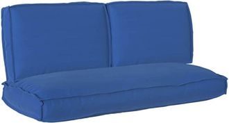 vidaXL Juego de cojines de paleta 3 pcs Azul real 120 x 50 x 12 cm Vidaxl