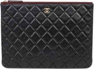 Chanel Pre-owned Clutches, female, Black, Size: ONE SIZE Pre-owned A82545 Classic New Medium Clutch