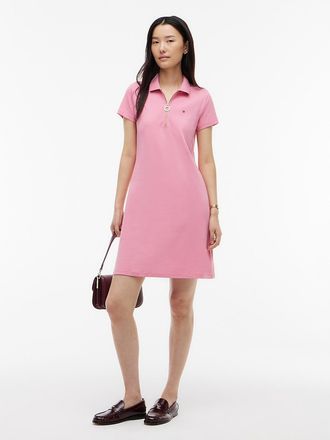 Tommy Hilfiger Womens Zip Polo Dress - Mystic Pink - XXL