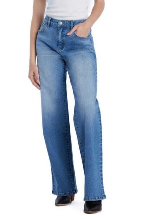 Wash Lab Denim Relaxed Straight Leg Jeans in Relax Blue at Nordstrom, Size 27