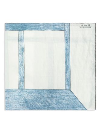 Christophe Lemaire Foulard con stampa - Bianco