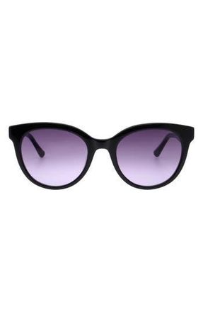 Florence By Mills 51mm Round Sunglasses in Gloss Black at Nordstrom Rack