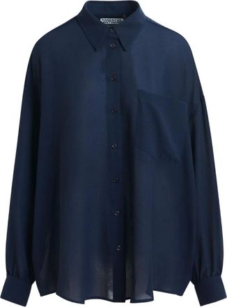 Essentiel T-shirt con ruches - Blu