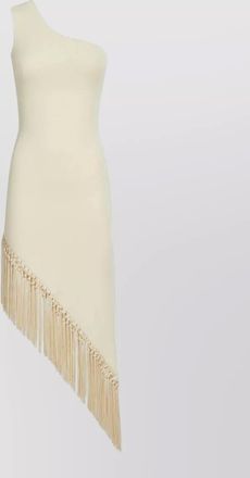 Taller Marmo fringe asymmetric one-shoulder midi dress