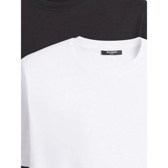 Balmain Organic Cotton Logo Patch T-Shirt - Black