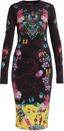 Versace Jeans Couture Printed Dress - Dames - Casual kleedjes - Veelkleurig - M - Tweed - Kleedjes