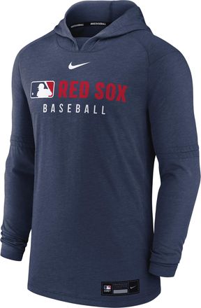 Nike Boston Red Sox Authentic Collection Nike Mens Dri-FIT MLB Pullover Hoodie in Blue | NACQ44HBQ-FT3