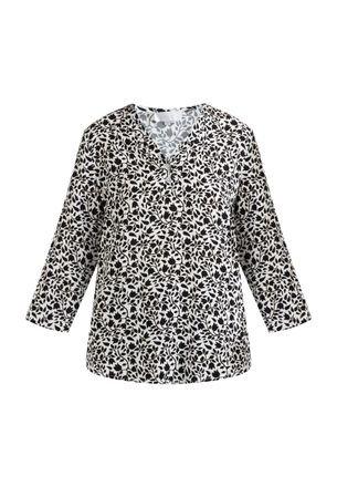 Usha Overhemd blouse qisha Dames Zwart Veelkleurig