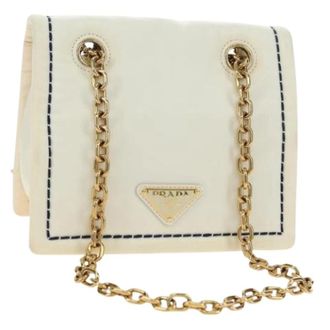 Prada Pre-owned Vintage Nylon Shoulder Bag - Dames - Vintage Schoudertas - Wit - ONE Size - Nylon - Vintage