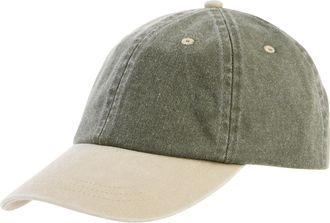 Man's World Baseball Cap MANS WORLD, Herren, khaki, beige, Web, Baumwolle, kontrastfarbene Details, used, Caps Baseball Cap, mit verstellbarem Riem im trendigen U