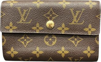 Louis Vuitton Monogram Brown Pvc Wallet (Tri-Fold) (Pre-Owned)