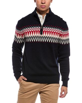 Weatherproof Vintage Weatherproof Vintage Nordic Yoke Quarter Zip Mock Neck Sweater
