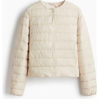 H&M Quilted Jacket in Light Beige at Nordstrom, Size Xx-Large