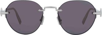 Dior DIAMOND R5U F0A0 Smoke Round Mens Sunglasses DM40162U 16A 50