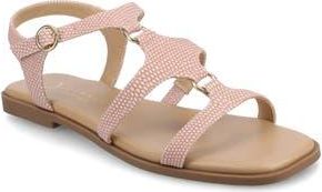 Journee Collection Briley Flat Sandal in Pink Lizard at Nordstrom Rack, Size 8.5
