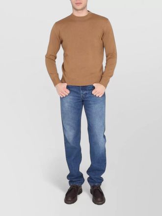 Ballantyne ribbed cross-neck jumper