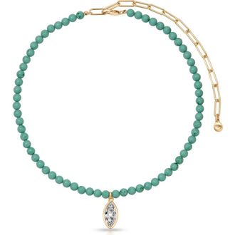 Ettika Marquise Beaded Necklace in Turquoise at Nordstrom
