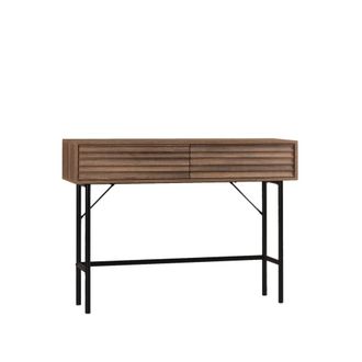 Klast Mueble recibidor efecto madera nogal 110 cm x 81 cm