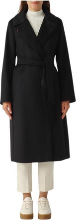 Max Mara Dames, Mantels, Zwart, Maat: S Leer