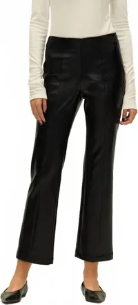 Elodie Shelby Vegan Leather Pants In Black