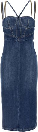 Nensi Dojaka Vestido de mezclilla nensi dojaka