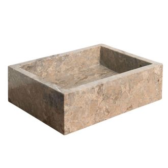 Wanda Collection Lavabo sobre encimera cuarto de ba&ntilde;o mil&aacute;n rect&aacute;ngulo 30 x 40 cm gris